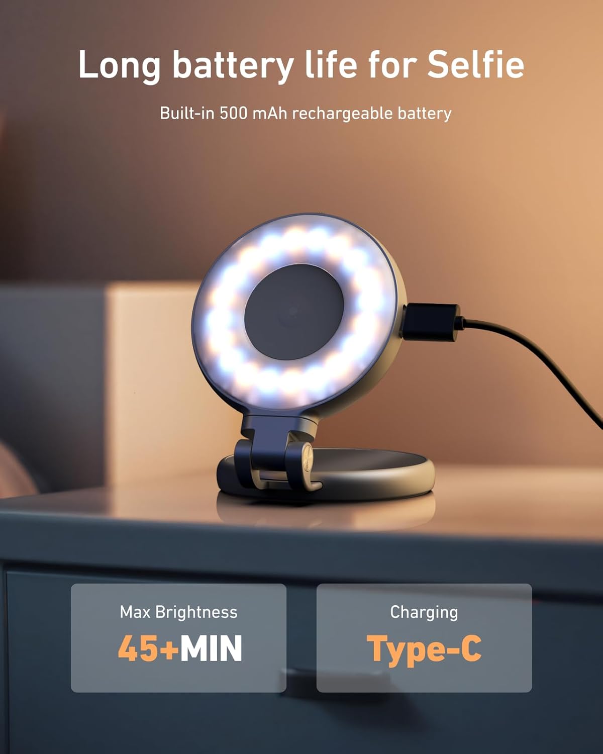 Magnetic Phone Light with Adjustable Dual Temperature